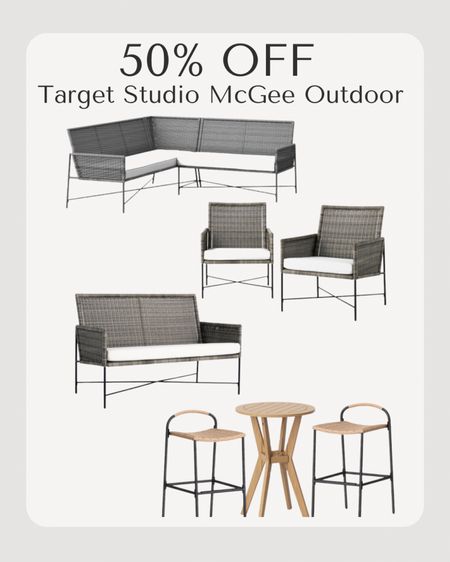 50% off Target Studio McGee outdoor furniture!

Patio furniture 
Front porch furniture 
Deck furniture 
Outdoor furniture 
Target 

#LTKhome #LTKSeasonal #LTKsalealert