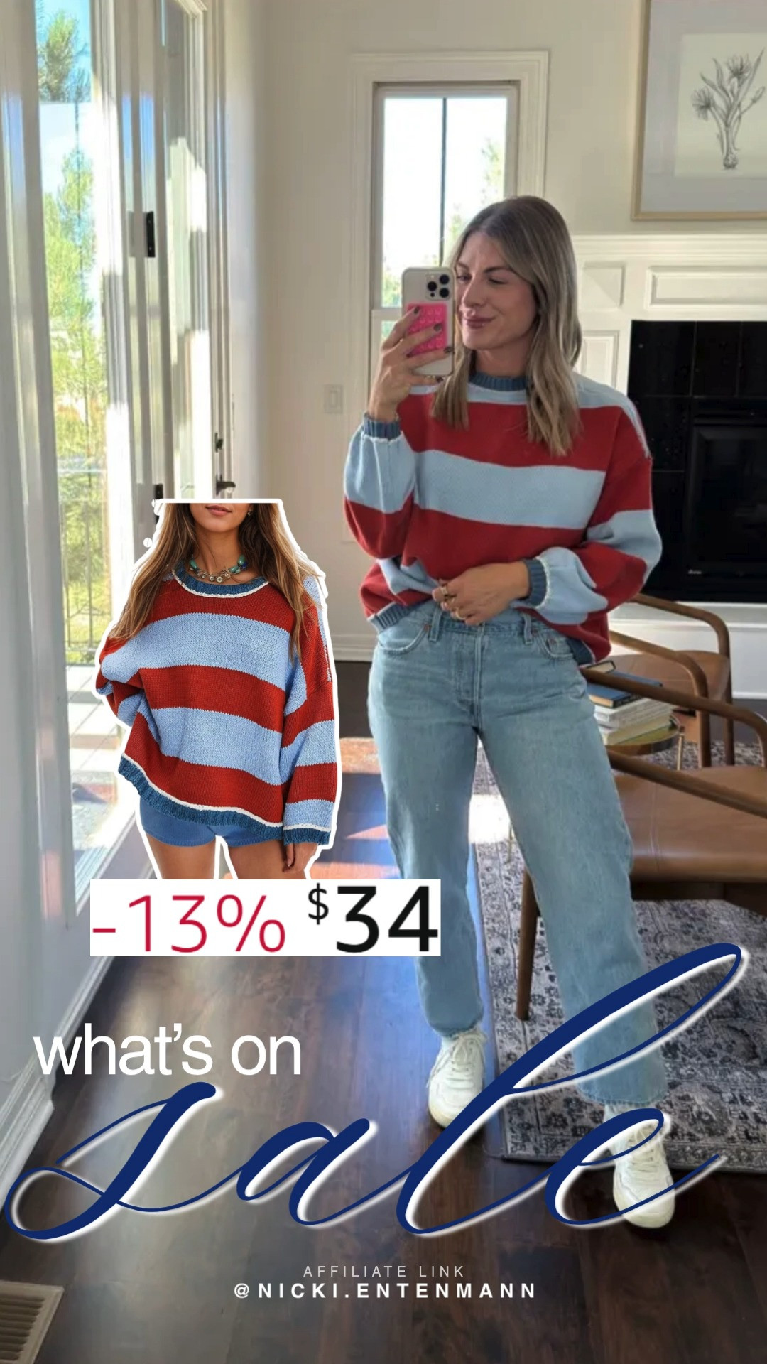 Cozy charm meets bold stripes with Womens Oversized Striped Sweater Chunky Knit Crewneck Fall Pullover crafted for effortless flair. Perfect for layering, it blends comfort, warmth, and confidence seamlessly. #stripedsweater #chunkyknit #crewneckpullover #fallfashion #womensstyle #casualoutfits #styleessentials #ootdfashion #amazonfinds #shoppingdeal 🧶🍂✨ 

 #LTKdayinmylife #LTKootd #LTKSaleAlert