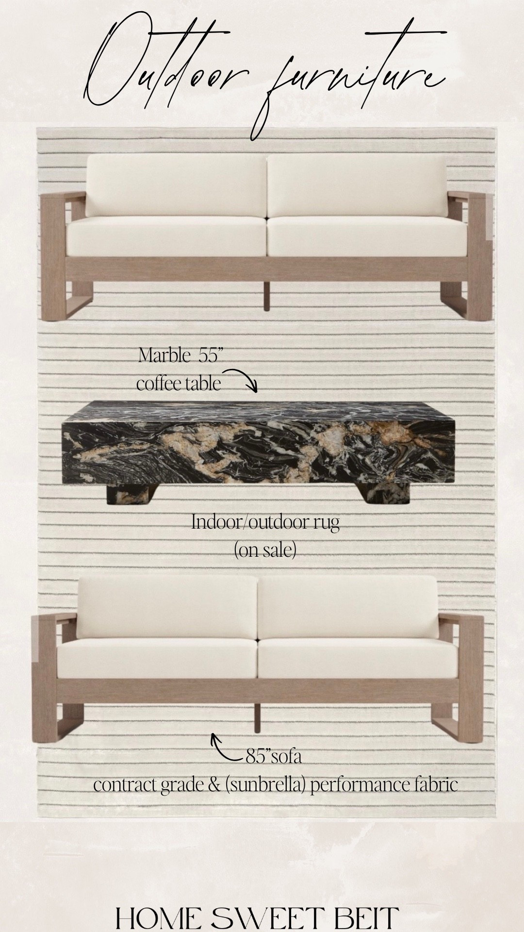 My outdoor furniture! Investing in contract grade sunbrella – performance fabric is worth every penny, especially in warm climate states! 

 furniture, marble, coffee, table, sofa, couch, outdoor and outdoor rug on sale home decor, Florida @west elm

#LTKHome #LTKSaleAlert #LTKSeasonal