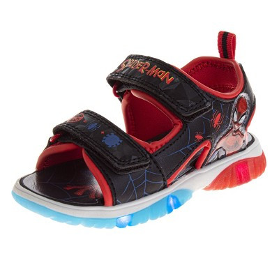 SpiderMan Boys Open Toe Sport Sandals (Toddlers), Black Red, Size: 9 | Target