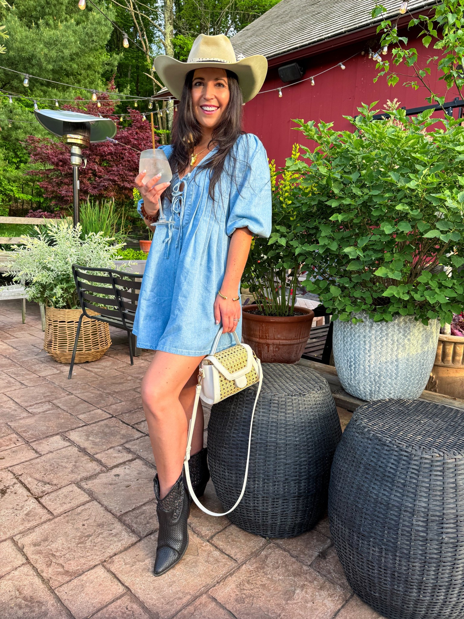 This Jean romper from VICI is a summer staple! It’s a lightweight Jean fabric and it has pockets!
I’m wearing a small TTS 
Bag: Dolce Vita
Boots: coconuts by matisse 
Hat:Rustler 
Jewelry: Kendra Scott 

#LTKStyleTip #LTKSeasonal #LTKSaleAlert