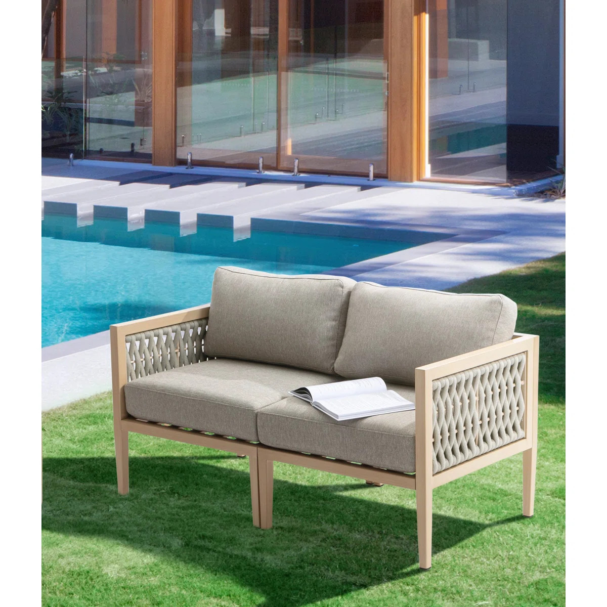 Ebern Designs Suzuyo Weatherproof Indoor And Outdoor Modular Loveseat & Reviews | Wayfair | Wayfair North America