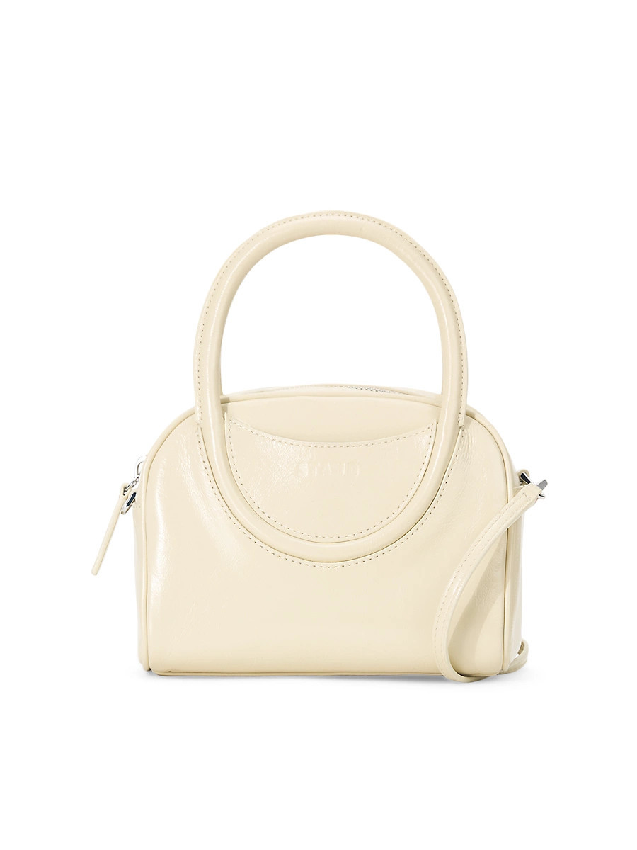 Women's Mini Maude Leather Bowler Bag - Cream | Saks Fifth Avenue