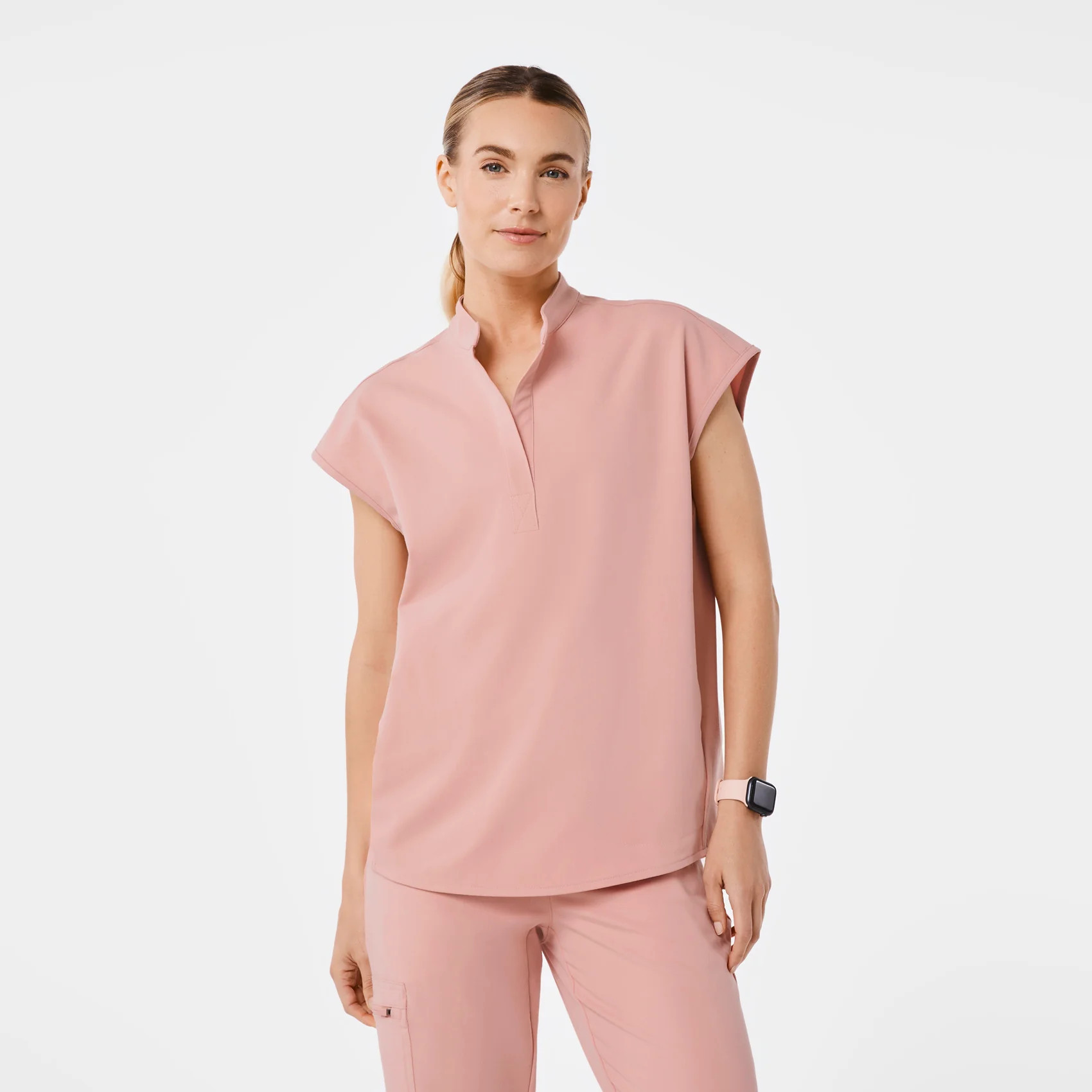 Women's Rafaela Oversized Scrub Top™ - Pink Sand · FIGS | FIGS
