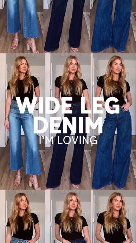 Wide Leg Denim I’m loving. 
All fit TTS. Bodysuit fits TTS

#LTKStyleTip #LTKSeasonal #LTKBeauty