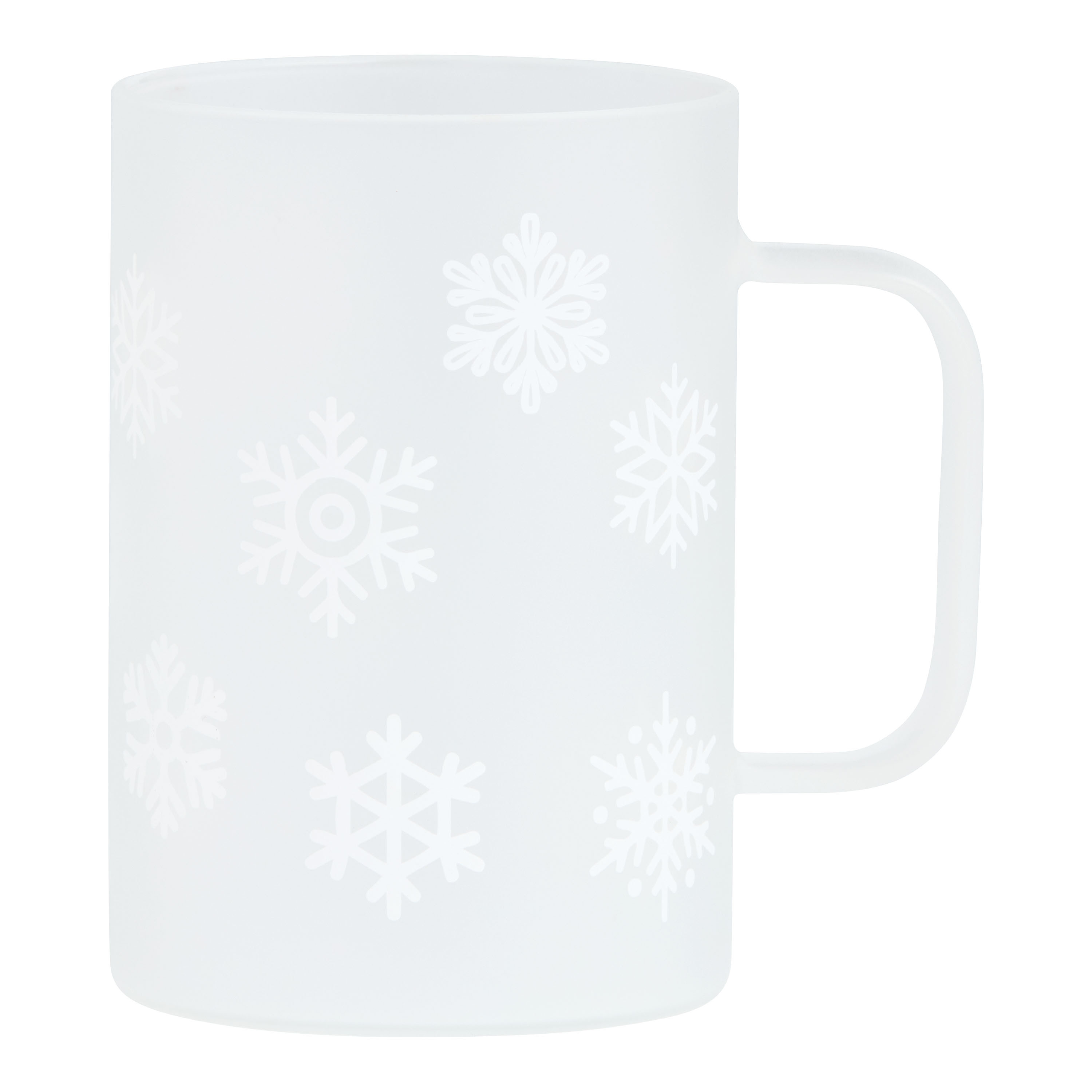 Modern Winter Frosted Glass Mug | World Market