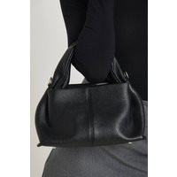 boohoo Women's Slouchy Grab Bag With Detachable Strap in Black | Boohoo.com (UK & IE)