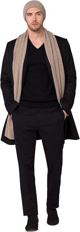 Style Republic Men's 100% Cashmere Extra Long Scarf | Amazon (US)