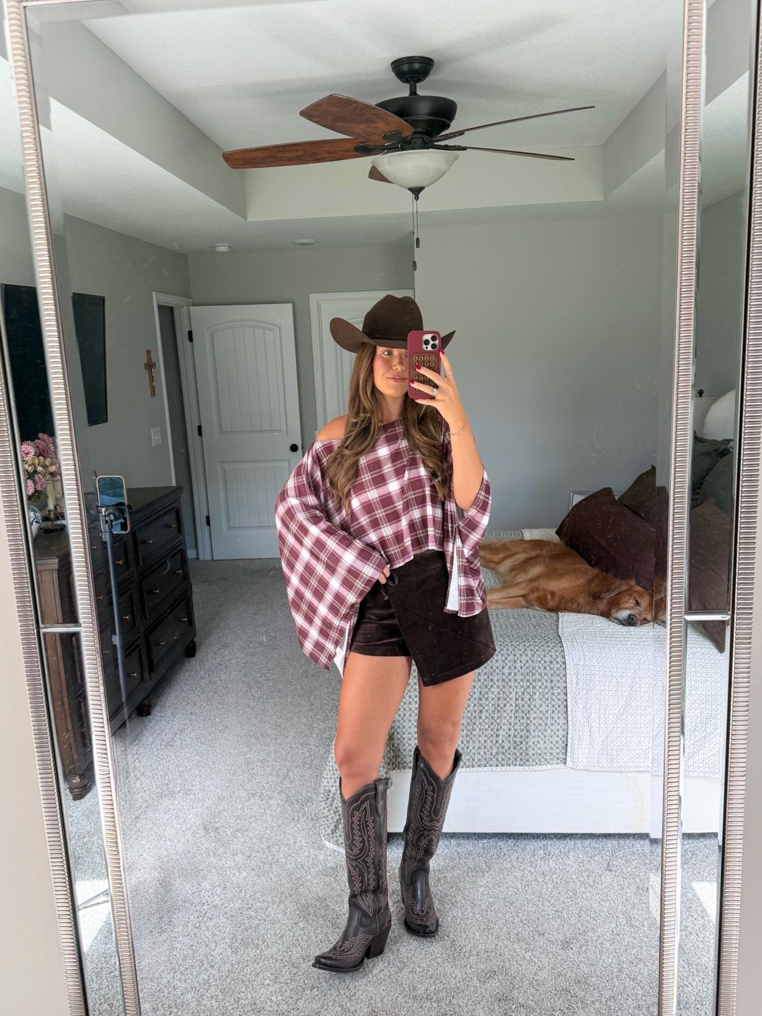 size small in poncho, size small in skort! cowboy boots true to size, hat is a Rodeo King (linking similar) 

western fall fashion inspo, cowgirl chic, western outfit, country concert

#LTKgrwm #LTKootd #LTKSeasonal