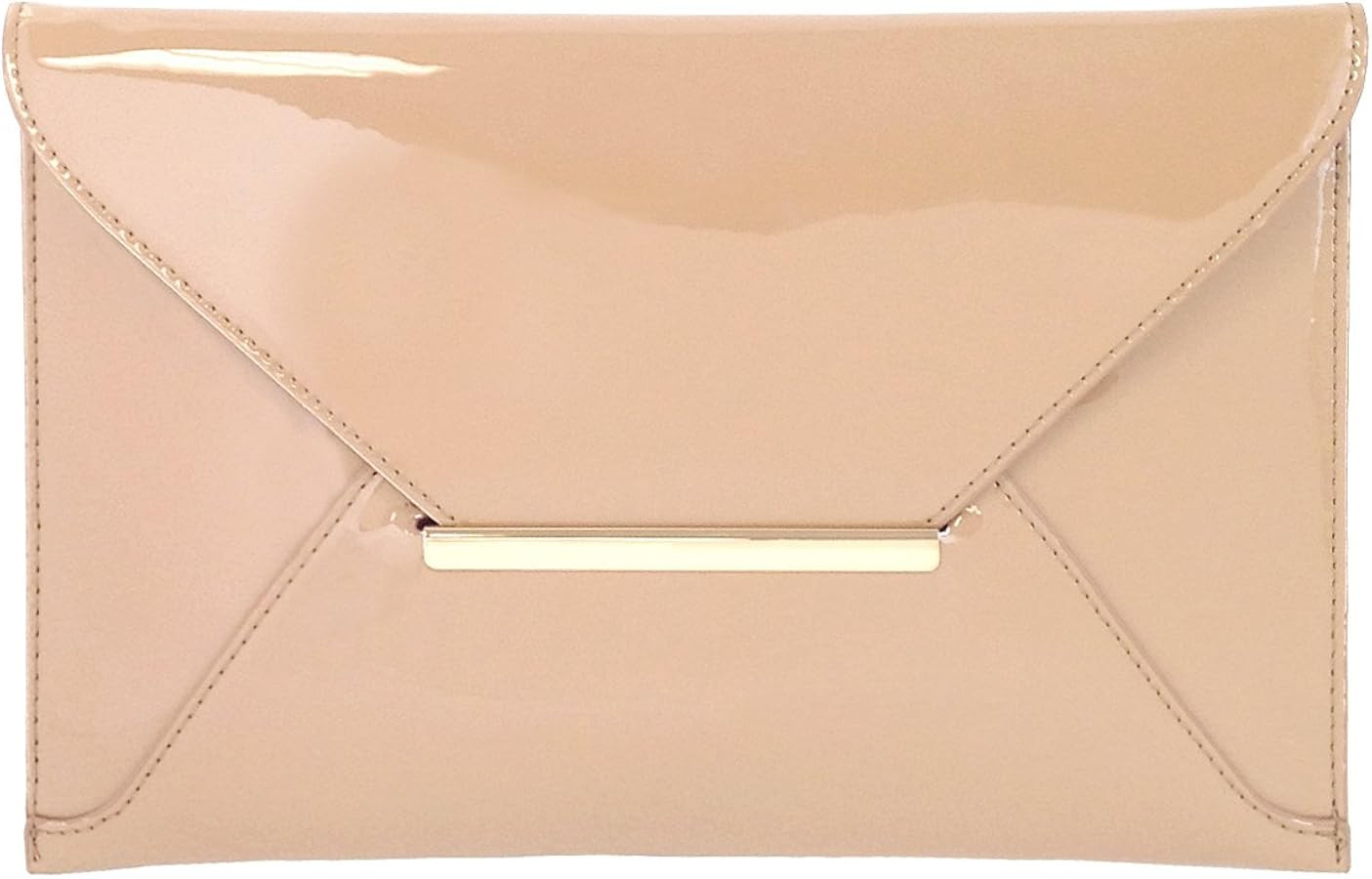 JNB Faux Patent Leather Envelope Candy Clutch Bag | Amazon (US)