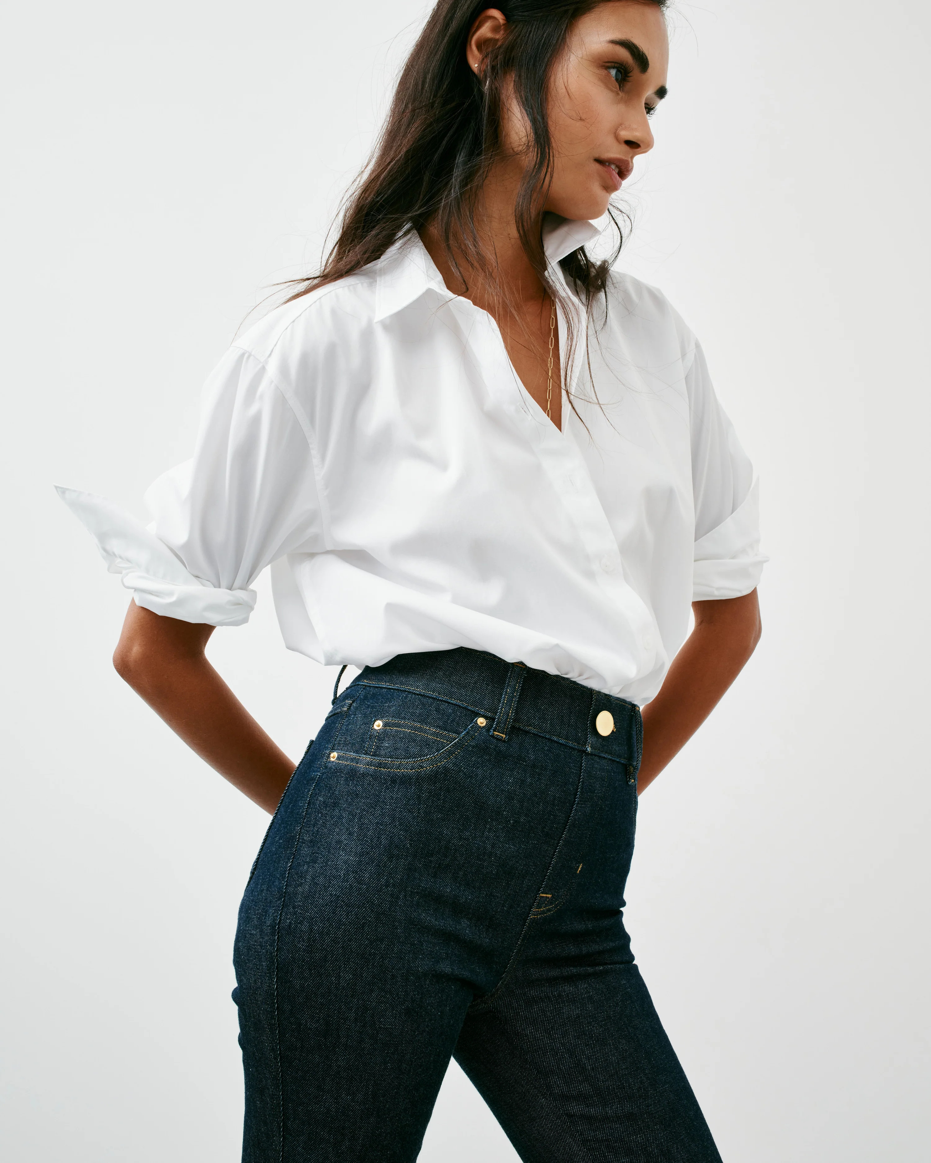 High-Rise Flare Jeans with Waist Shaping & Tummy Control | SPANX | Spanx