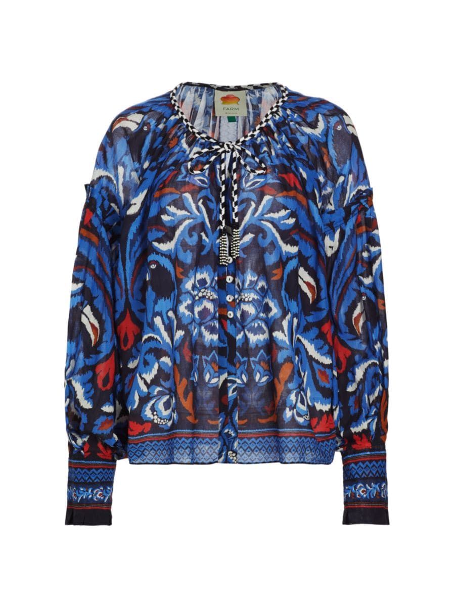 Toucans Scarf Printed Blouse | Saks Fifth Avenue