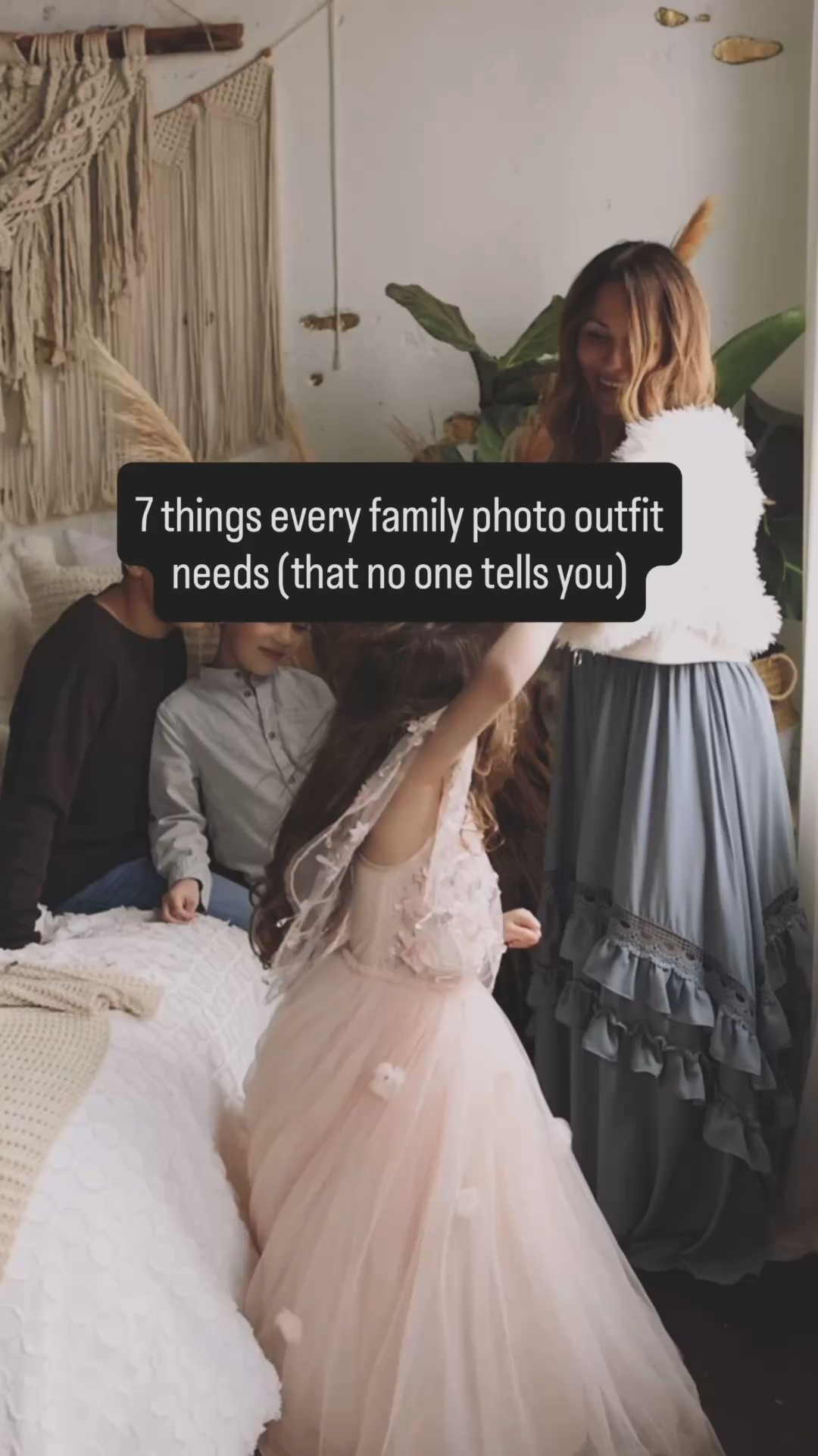 7 things every family photo outfit needs

I've styled a lot of family shoots, and the outfits that photograph beautifully almost always have these 7 things:

1. Soft colors that photograph well. Anything too bright or saturated bounces color onto skin and pulls the eye away from faces. Soft, muted tones keep the focus where it belongs.

2. Texture. Knit, lace, gauze, corduroy, linen. Texture is what makes a simple palette look rich instead of flat.

3. Movement. Flowy skirts, dresses, anything with a little drape. Movement is what makes candid photos feel alive instead of stiff.

4. The correct fit. Not too tight, not swimming in it. Fit is the fastest thing the camera picks up on — and the easiest to get right.

5. No branding. Logos and graphics date a photo instantly and pull attention straight to the chest.

6. Unique details. A ruffle, a button, an interesting sleeve, a hem detail. Little moments that make an outfit feel considered.

7. Layering. A cardigan, a jacket, a vest. Layers add depth and give you options if the weather turns.

Everything linked here checks these boxes 🤍

#LTKMens #LTKKids #LTKmomlife