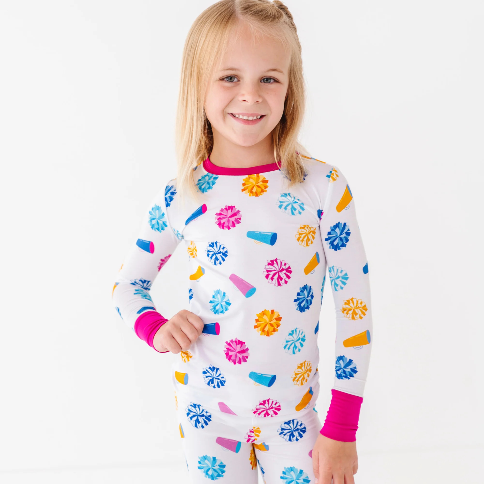 Cheer Pajamas for Kids | Soft & Stretchy Bamboo Sleepwear for Girls | Kiki + Lulu | Kiki + Lulu