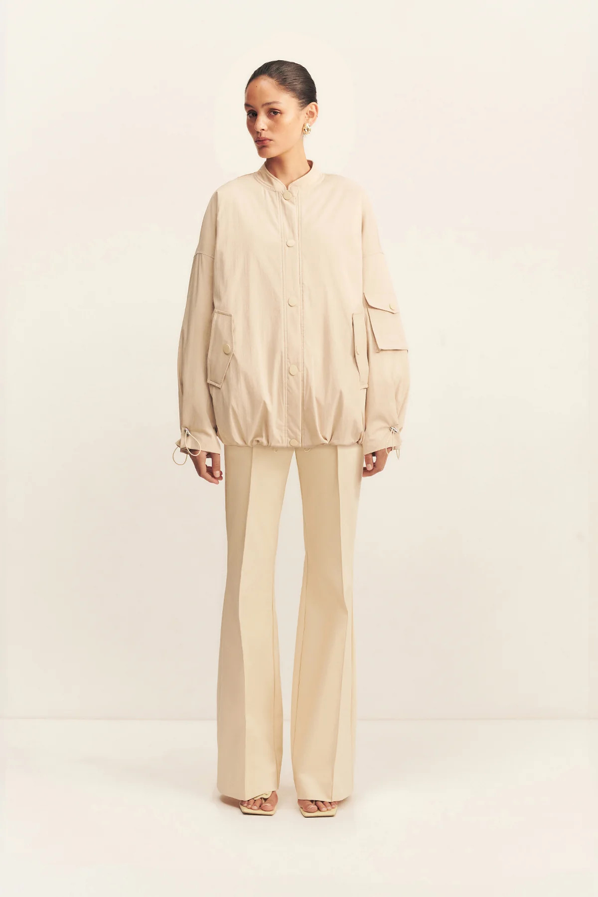 Campbell Bomber Jacket | Oat Milk | Outerwear | Shona Joy | Shona Joy