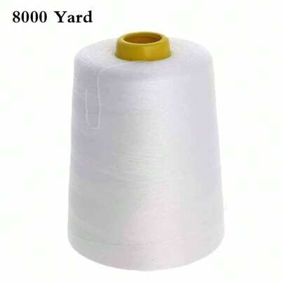 8000 Yards/Roll Polyester Sewing Thread, Durable For Cross-Stitch And Machine Sewing, Suitable For DIY Sewing Accessories, Black/White | SHEIN