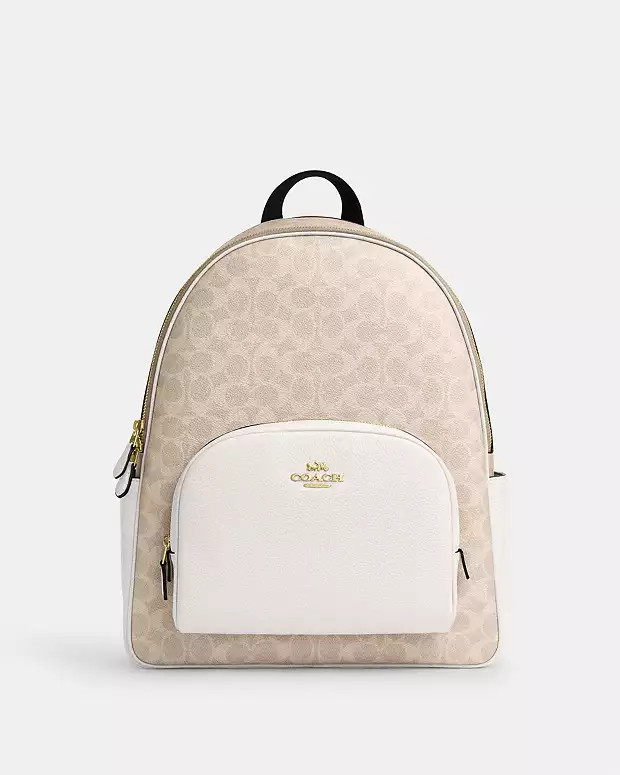 Large Court Backpack In Signature Canvas | Coach Outlet US