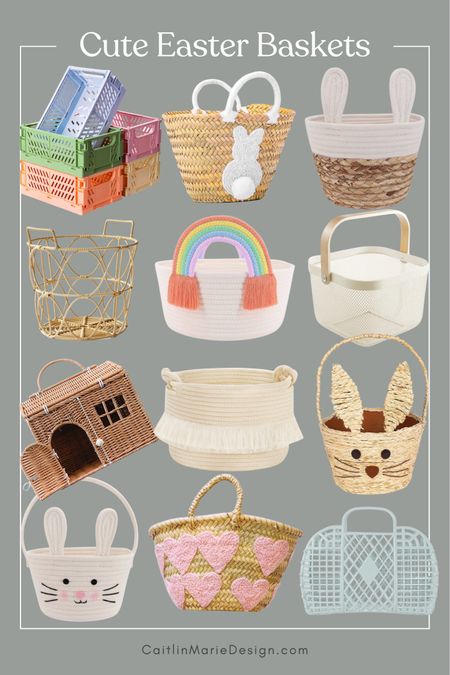 Cute and neutral easter baskets, collapsible crate, amazon easter ideas

#LTKbaby #LTKkids #LTKhome