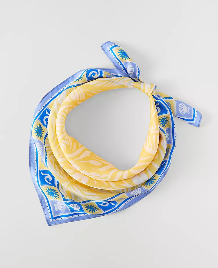 Weekend Floral Silk Scarf | Ann Taylor