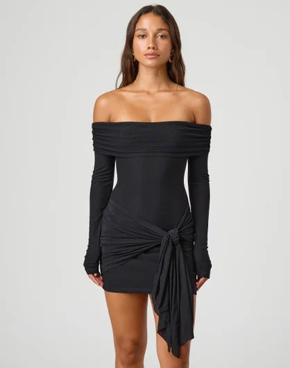 Mesh Off Shoulder Mini Dress | Glassons (Australia)