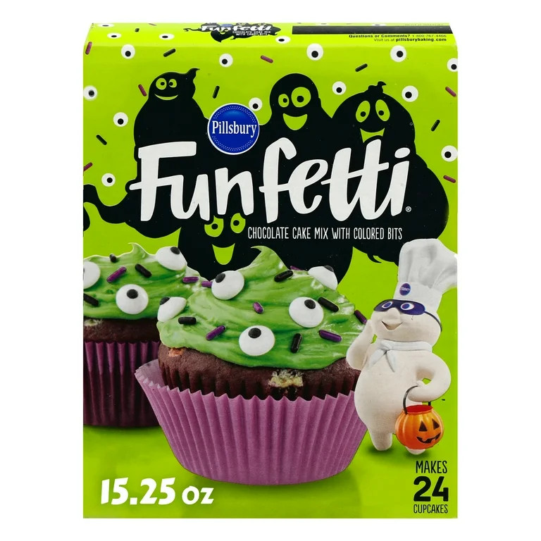 Pillsbury Funfetti Slime Chocolate Cake Mix with Candy Bits, 15.25 Oz Box - Walmart.com | Walmart (US)
