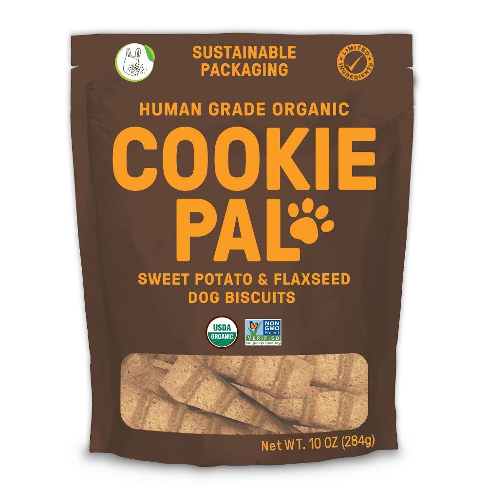 Cookie Pal Human Grade Organic Dog Treats Sweet Potato and Flaxseed Dog Treats - 10oz | Target