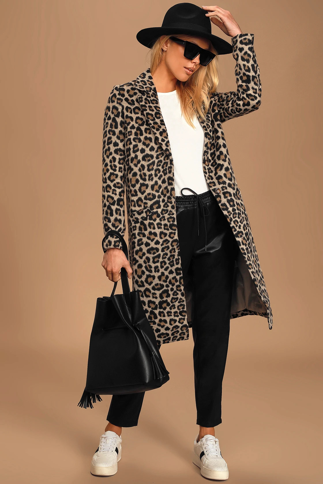 Fierce Potential Taupe Leopard Print Coat | Lulus