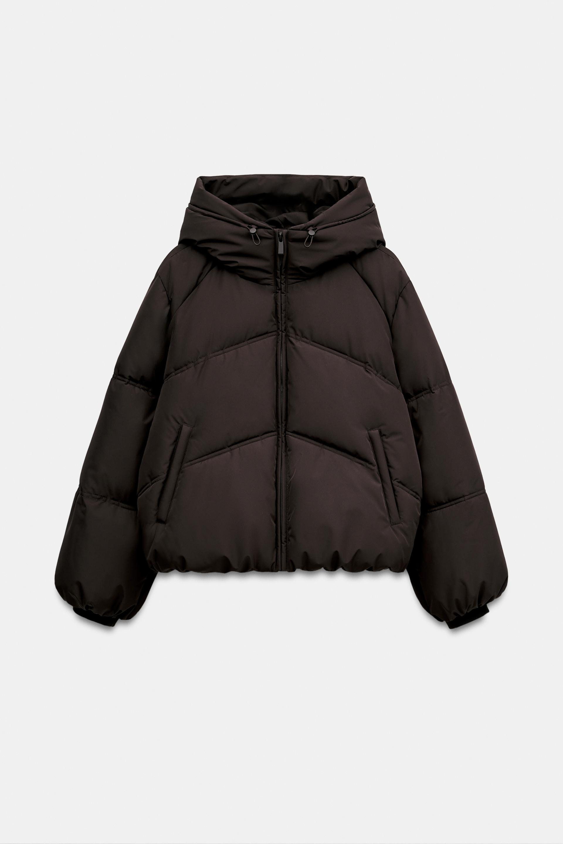 WATER-REPELLENT WINDPROOF HOODED PUFFER JACKET | Zara UK