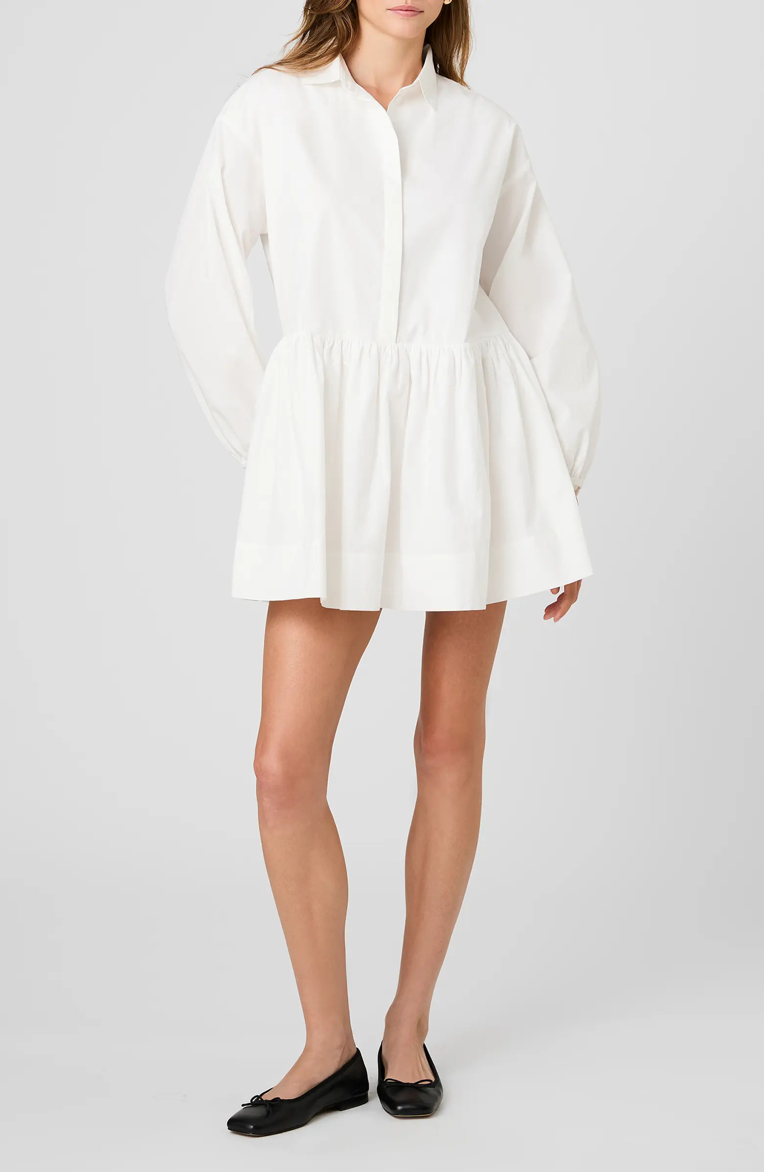 Cambria Long Sleeve Flare Shirtdress | Nordstrom