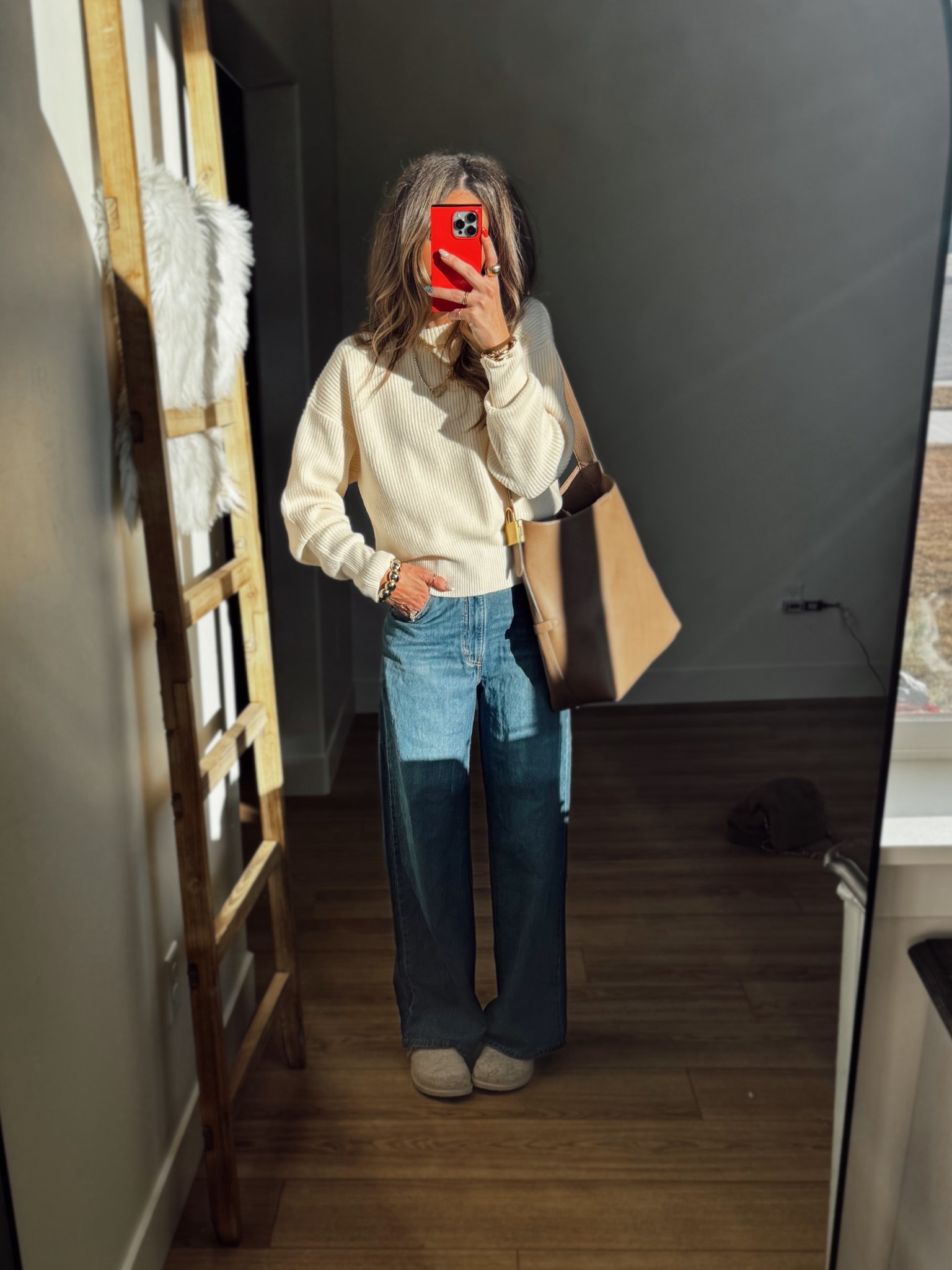 @vici sweater and tote bag are so cute with these baggy jeans! Use code BLUSHBASICS35 xoxo 

#LTKmomlife #LTKFindsUnder50 #LTKootd