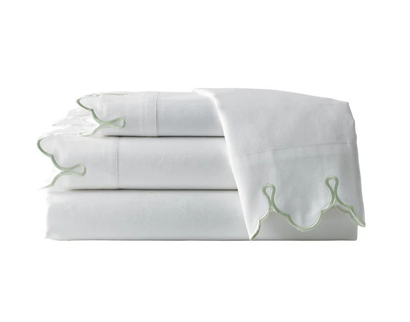 Scalloped 100% Cotton Satin | Wayfair North America