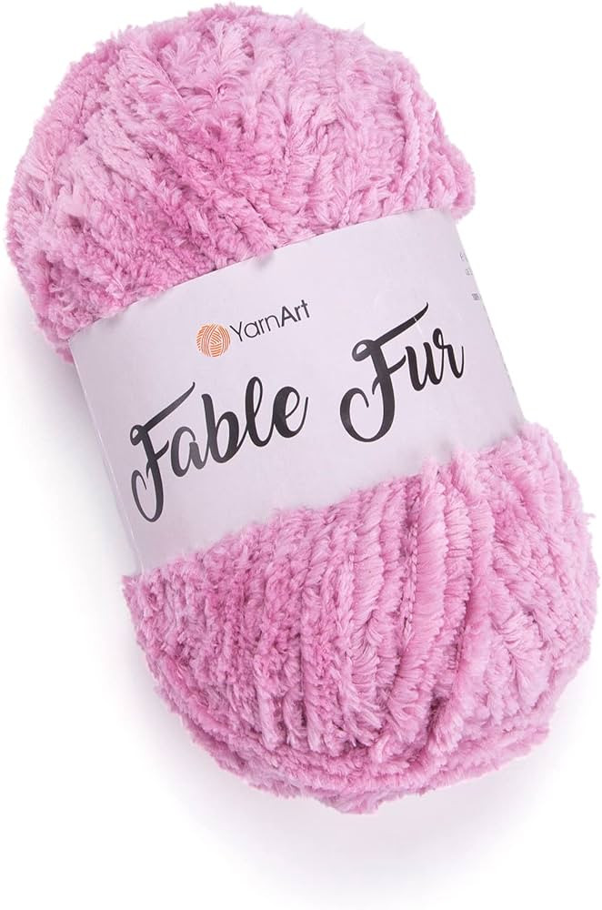 Yarnart Fable Fur Yarn (100gr), Soft Fur Yarn Chunky Fluffy Faux Fur Yarn Fuzzy Fur Yarn Eyelash ... | Amazon (US)