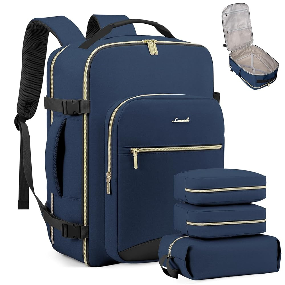 LOVEVOOK Carry on Travel Backpack, 40L Waterproof Large 17inch Laptop Luggage Daypack as Personal... | Amazon (US)