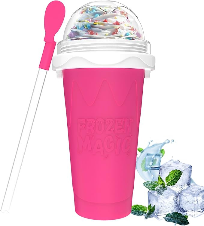 Slushie Maker Cup, Magic Quick Frozen Smoothies Cups for Homemade Milk Shake Ice Cream Maker, Coo... | Amazon (US)