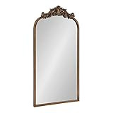 Kate and Laurel Arendahl Traditional Arch Mirror, 19" x 30.75", Gold, Baroque Inspired Wall Decor | Amazon (US)