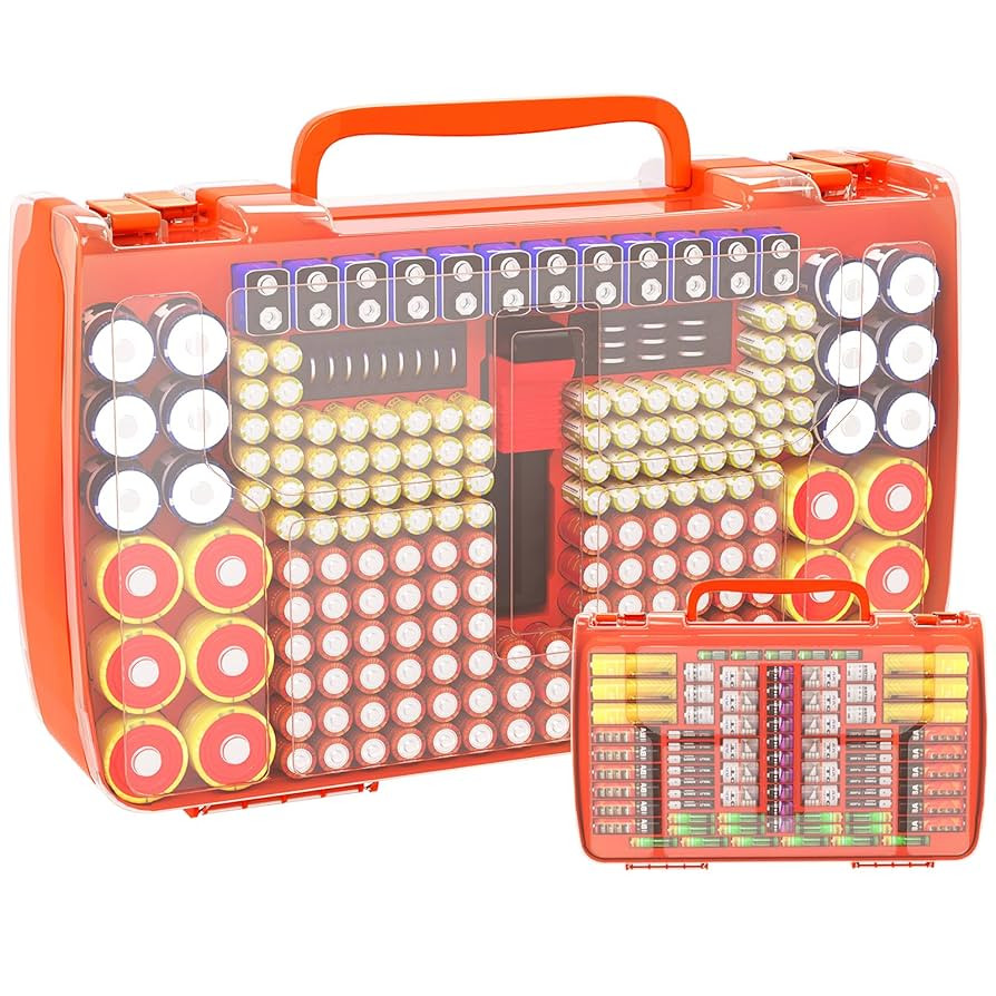 Battery Organizer Storage Holder Box Case with Tester- 269 Batteries Double-Sided Variety Pack, H... | Amazon (US)