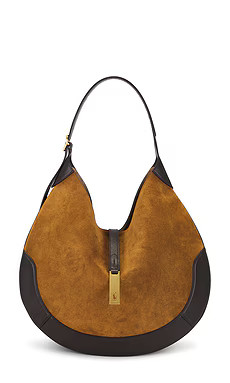 Polo Ralph Lauren Suede & Leather Medium Shoulder Bag in Maple & Tobacco from Revolve.com | Revolve Clothing (Global)