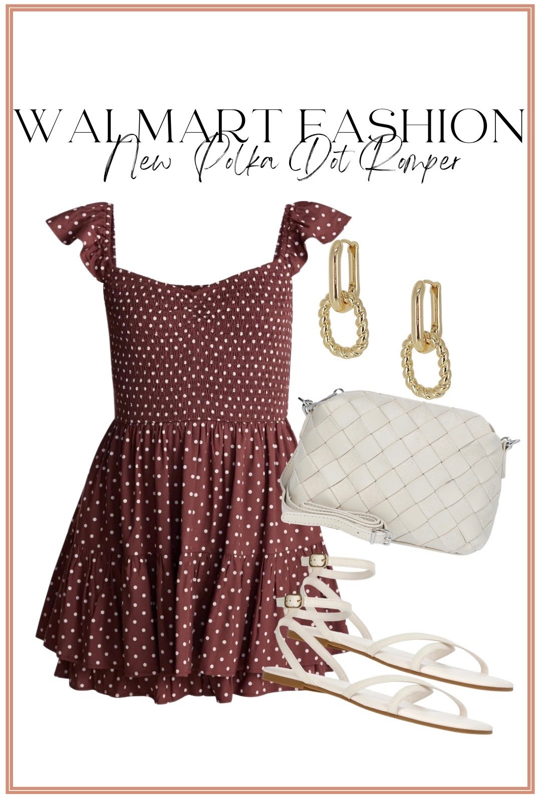 This might be my favorite Walmart fashion find of the week! 🤎✨

I cannot get over this adorable polka dot romper. From the smocked bodice and flutter sleeves to the flirty tiered skirt detail, it looks so much more expensive than its price tag. The rich brown color paired with the classic polka dot print gives it the perfect elevated, boutique-inspired feel.

I styled it with neutral sandals, a woven-look crossbody, and gold accessories for an easy outfit that’s perfect for date nights, brunch, vacations, family photos, or any summer event on your calendar.

✔️ Comfortable smocked fit
✔️ Lightweight and flattering
✔️ Looks like a dress but has the ease of a romper
✔️ Such a designer-inspired look for less

This is one of those Walmart new arrivals I don’t expect to stay in stock for long! Linking everything for you. 🤍

#WalmartFashion #WalmartFinds #WalmartStyle #WalmartNewArrivals #RomperSeason #PolkaDotPrint #AffordableFashion #SummerStyle #DateNightOutfit #VacationStyle #FashionFinds #OOTD #StyleOnABudget #BoutiqueStyle #SummerOutfitInspiration

#LTKootd #LTKPetite