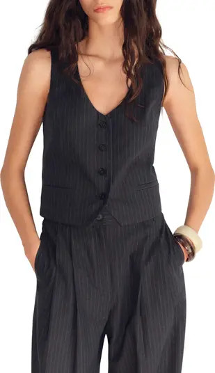 MANGO Cotton & Linen Suit Vest in Ecru at Nordstrom, Size Large | Nordstrom