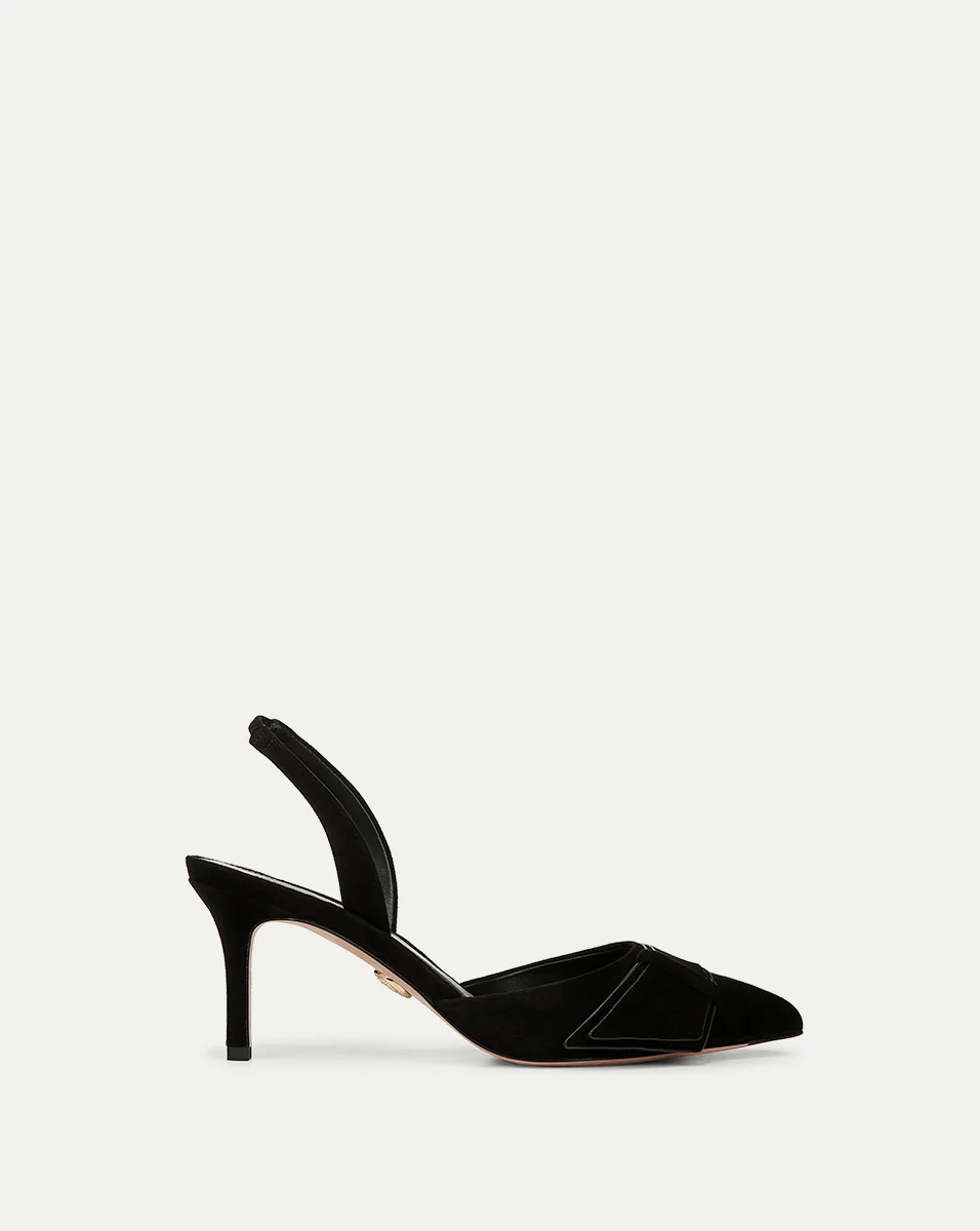 Veronica Beard Lisbeth Suede Slingback Pump Black | Veronica Beard