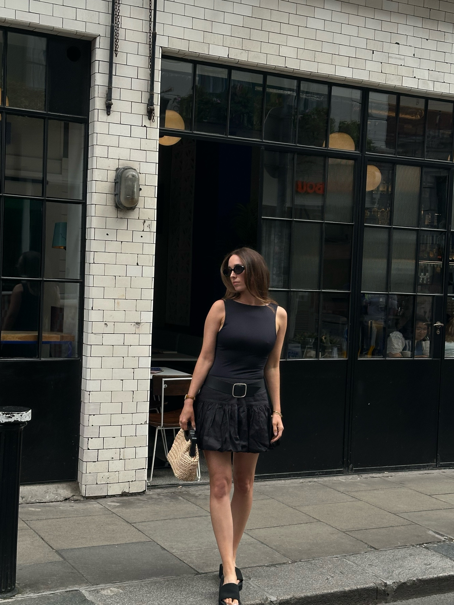 Al black outfit, puffball skirt, raffia bag, le specs sunglasses 

#LTKsummer #LTKstyletip #LTKireland