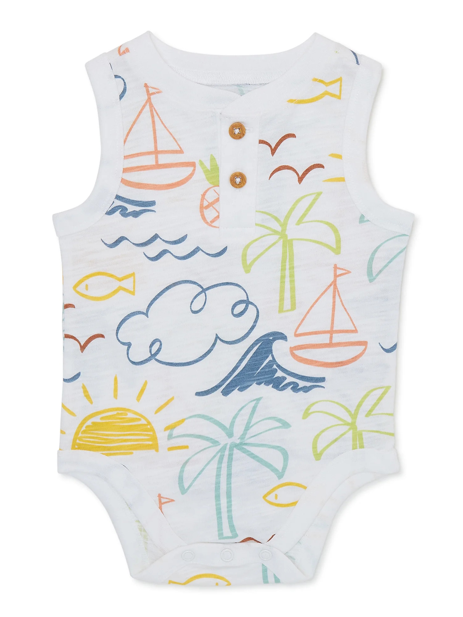 Garanimals Baby Boy Printed Tank Bodysuit, Sizes 0-24 Months | Walmart (US)