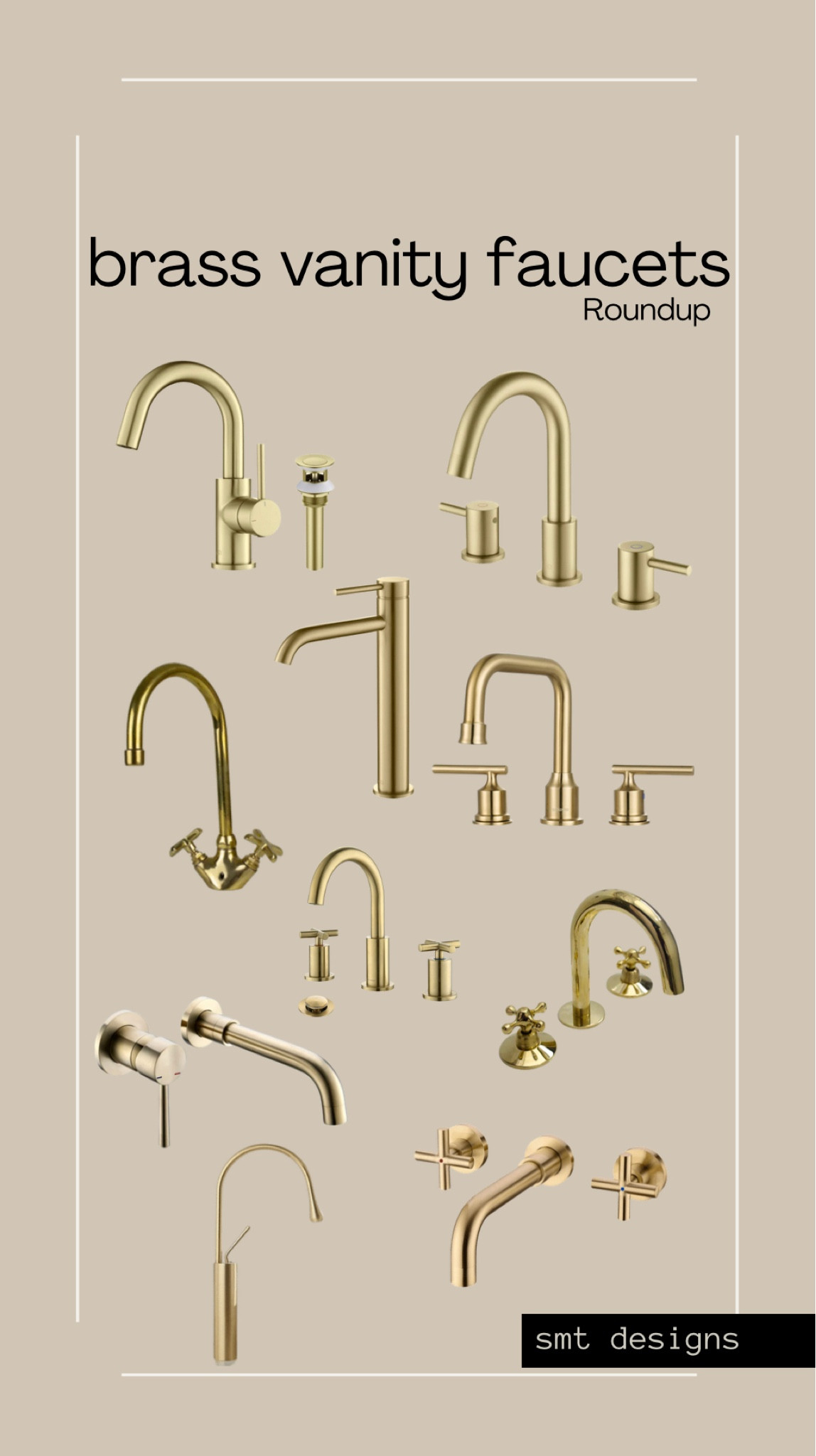 Brass vanity faucet roundup featuring lots of curves and modern silhouettes!

#LTKFind #LTKunder100 #LTKhome