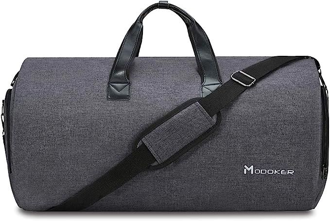 Convertible Garment Bag with Shoulder Strap, Modoker Carry on Garment Duffel Bag for Men Women - ... | Amazon (US)