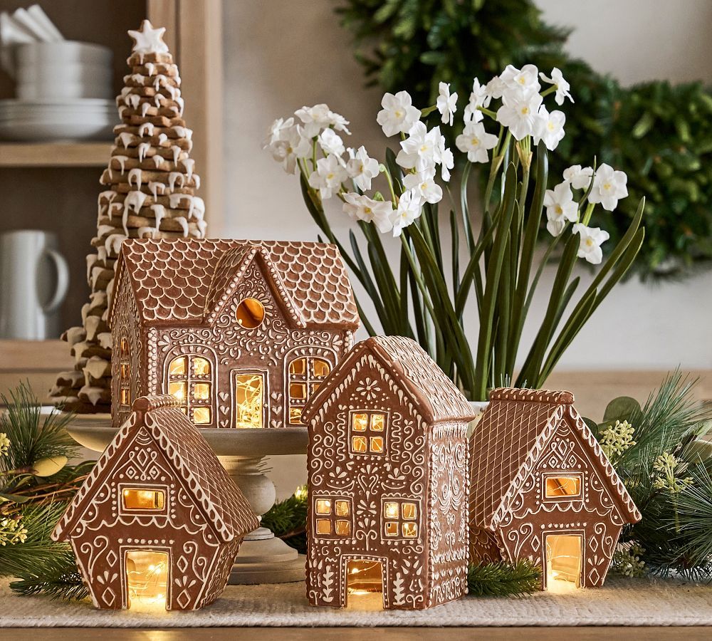 Handcrafted Gingerbread Village Houses | Pottery Barn (US)