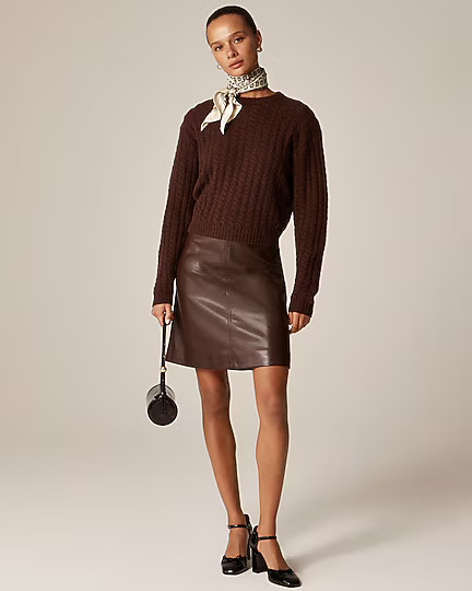 Perfect cashmere cable-knit crewneck sweater | J. Crew US