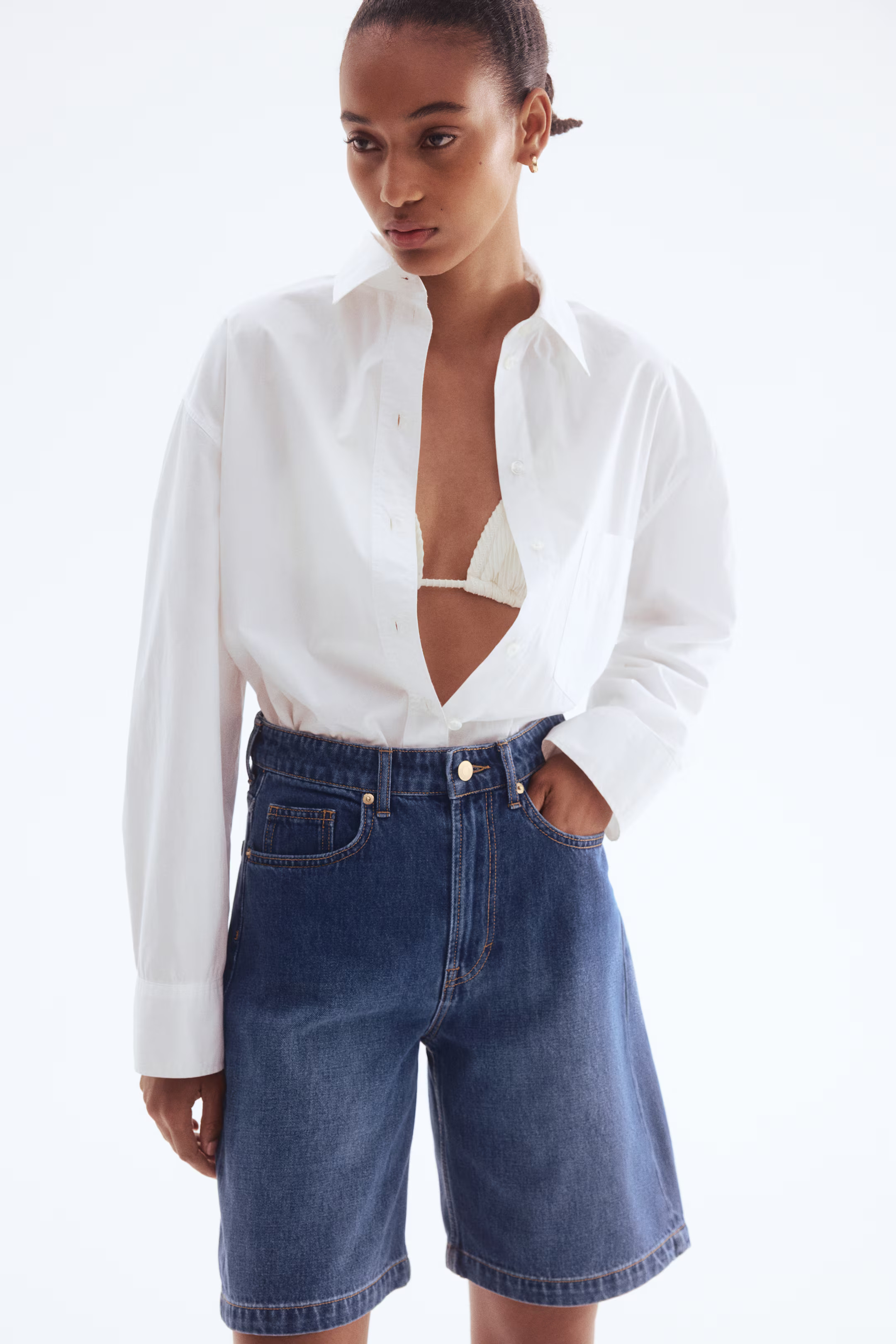 Denim Bermuda Shorts | H&M (US + CA)