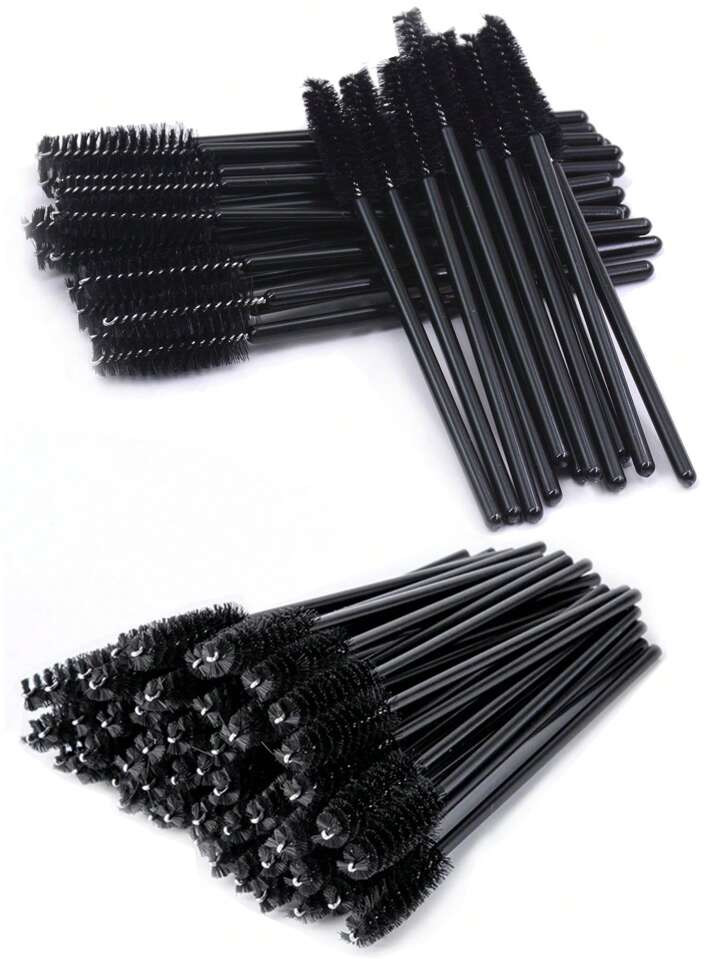100Pcs Disposable Black Eyelash Brushes Mascara Wands Lash Eyebrow Spoolies Mini Makeup Applicato... | SHEIN