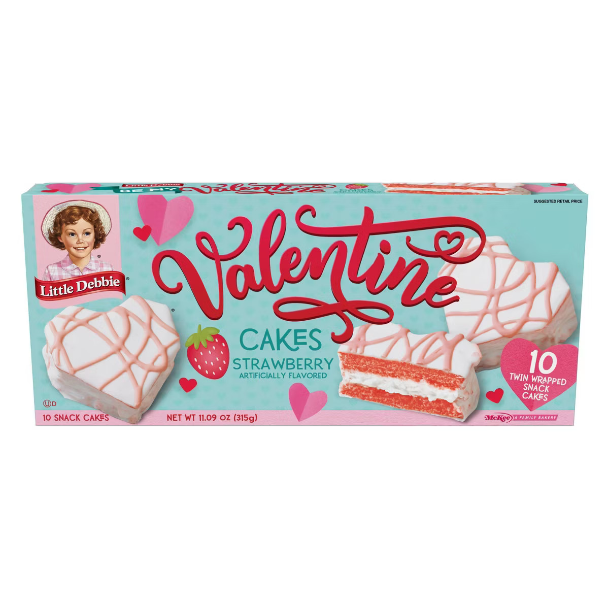 Little Debbie Strawberry Valentine Cakes - 10ct/11.09oz | Target