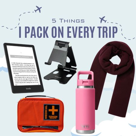 Here are some items that have acquired in the past year or year and a half, and they have gone on me almost every single trip.

I’ve got four out of the five links here but for the duration health kit, you’ll have to go directly to their website to order. You can use my code ONEGIRL50 for $50 off.